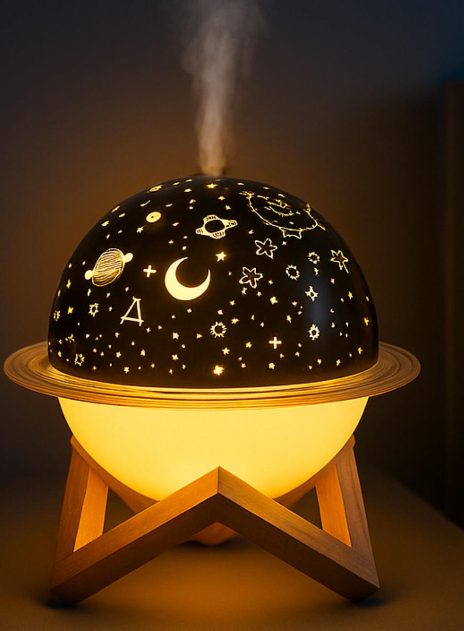 Humidificador Aromático Planetario 3D con Luz Relajante